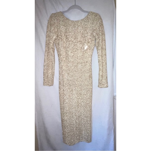 DRESS THE POPULATION Emery Sequin Scoop Back Dress - Picture 2 of 6